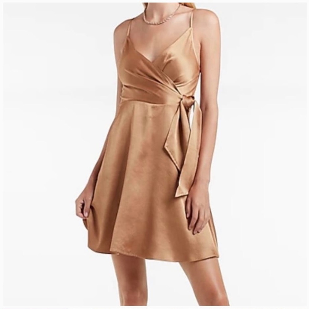 NWT Express Satin Wrap Dress XL